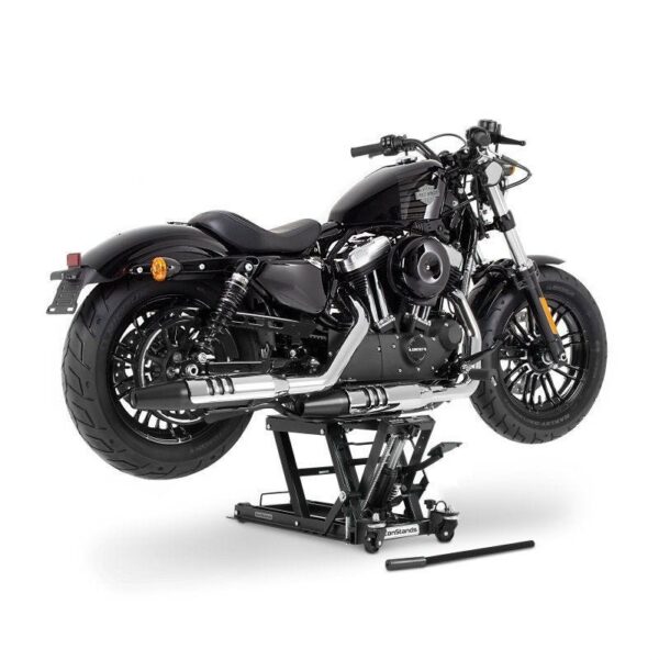Stander Negru pentru motociclete Mid-lift L pentru motociclete Chopper pâna la 680 kg