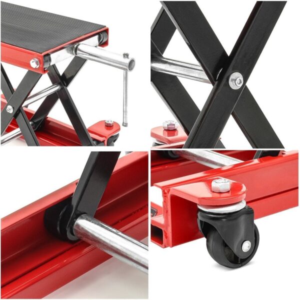 Stander deplasabil pentru motociclete , Mini-Lift, pâna la 500 kg roșu - imagine 2