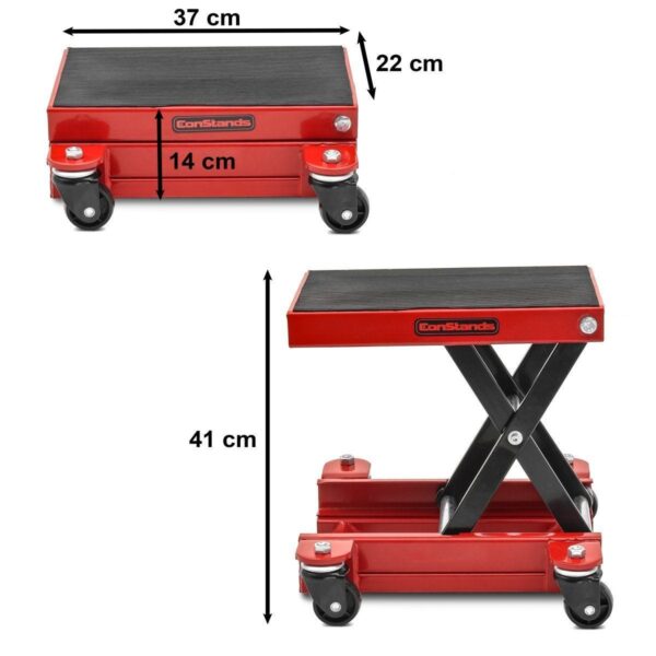 Stander deplasabil pentru motociclete , Mini-Lift, pâna la 500 kg roșu - imagine 6