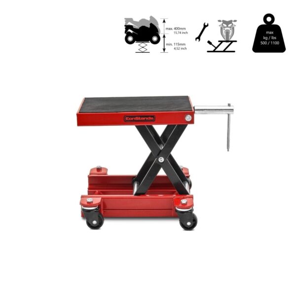 Stander deplasabil pentru motociclete , Mini-Lift, pâna la 500 kg roșu - imagine 10