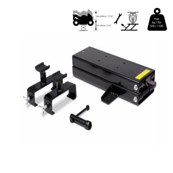 Stander pentru motociclete, Mini-Lift, Cric foarfeca, pâna la 500 kg, negru - imagine 2